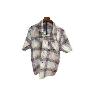Under Armour Mens HeatGear Loose Fit Plaid Vented Button Down Shirt XL
